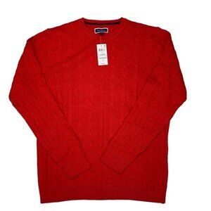 Club Room Mens Cable-Knit Cotton Sweater Ablaze L